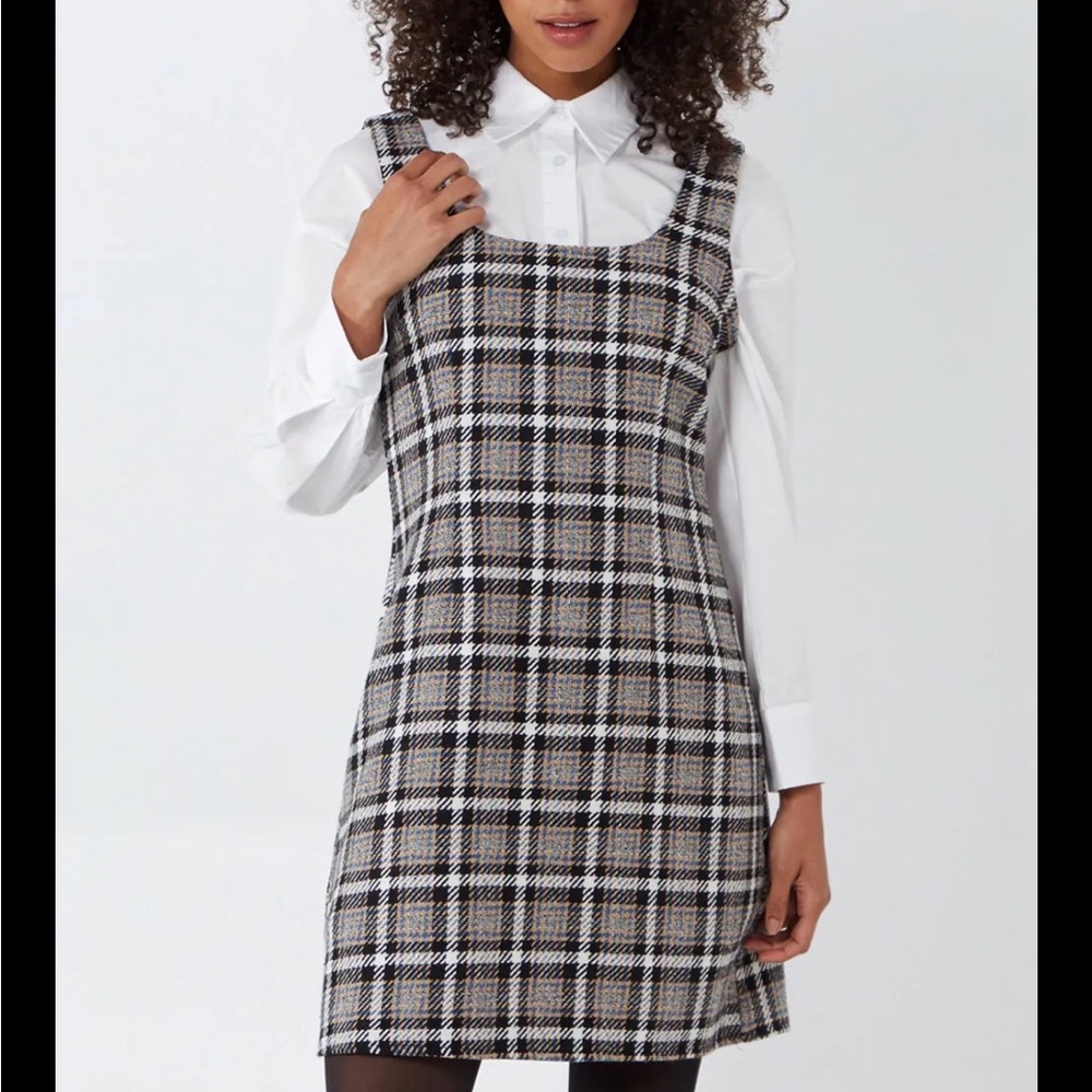 Tracy Evans Vintage Black and White Plaid Mini Dress - Picture 4 of 5
